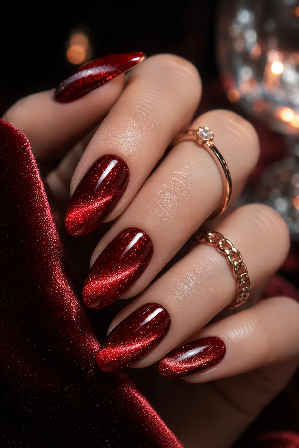 23 Velvet Magnetic Nails Luxurious Glossy Finish: Chic Manicure Ideas