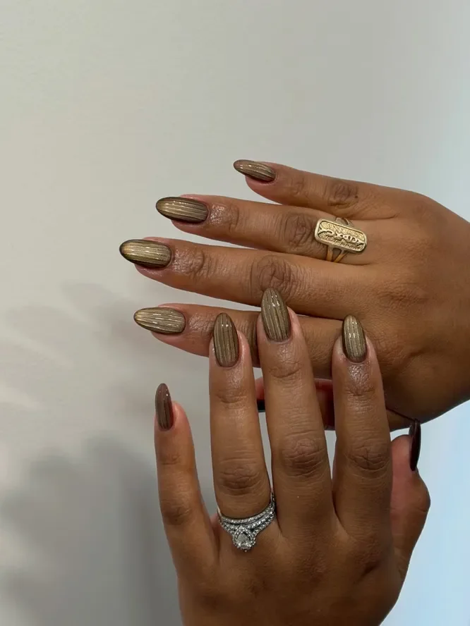 21 Glass Effect Nails with Subtle Sparkle