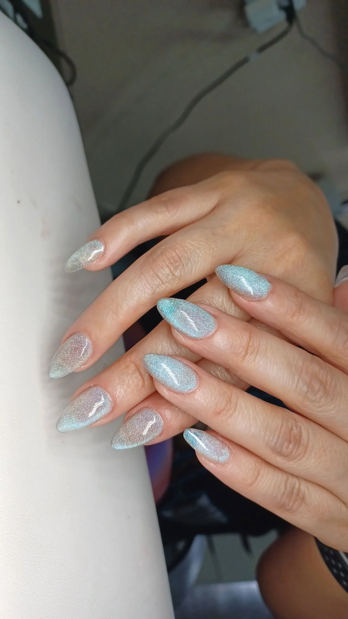 21 Glass Effect Nails with Subtle Sparkle
