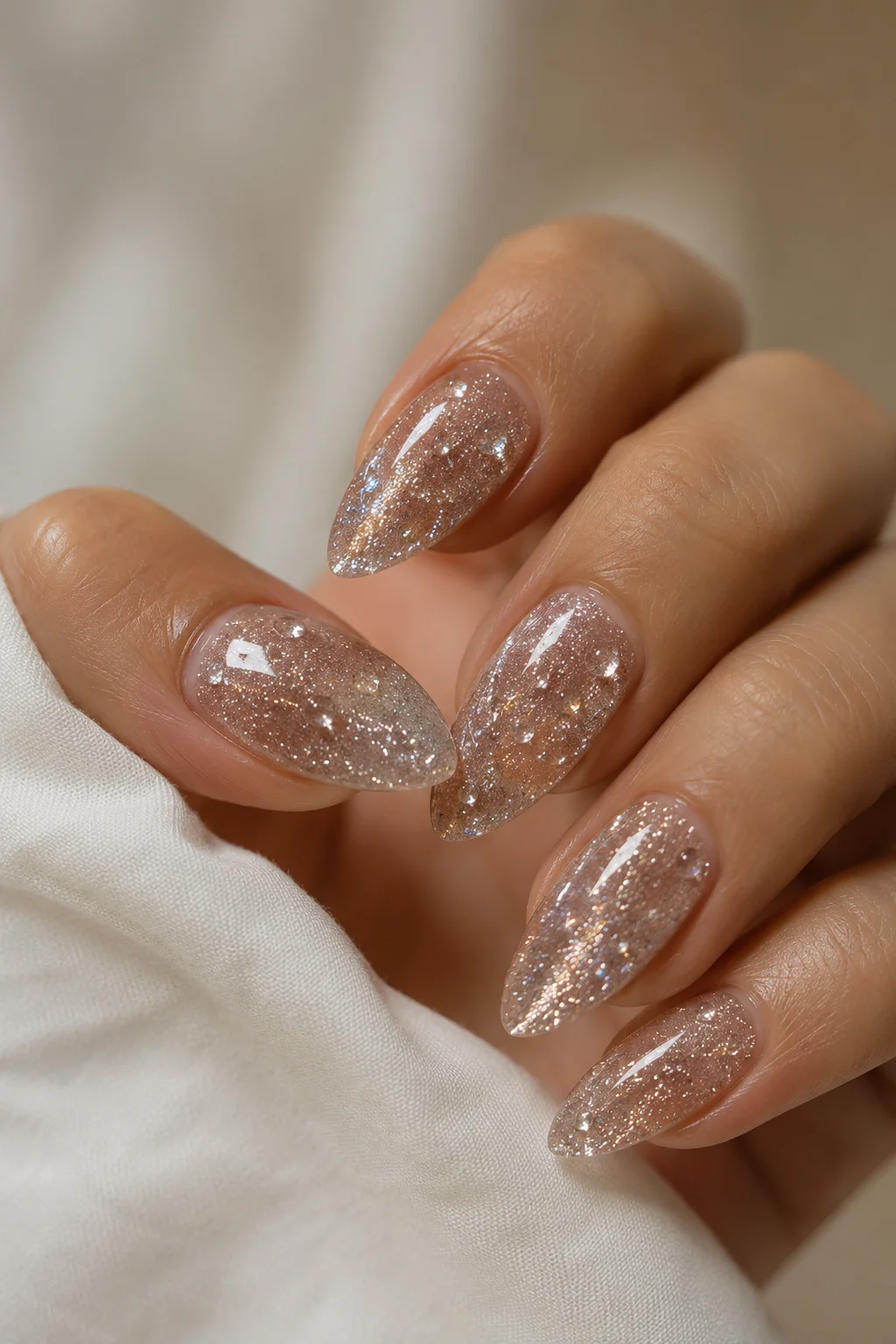 19 Sparkling Glass Bead Nails Cat Magnetic Gel Polish
