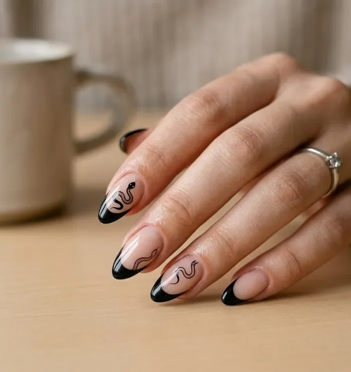 30 Modern Fall French Tips With Creative Nail Designs