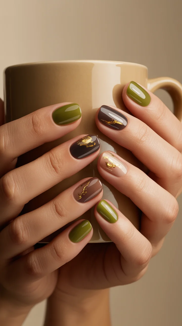 23 Fall Glass Gel Nails That Will Make Your Autumn Manicure Glow