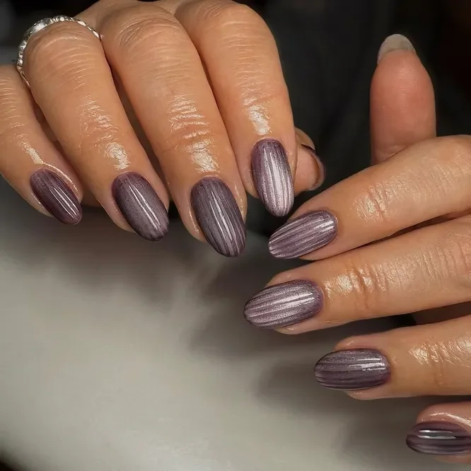 21 Glass Effect Nails with Subtle Sparkle