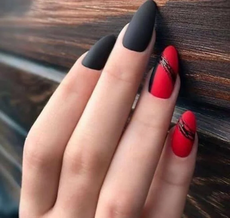 25 Cherry Red Fall Nails With Glossy Finish Style