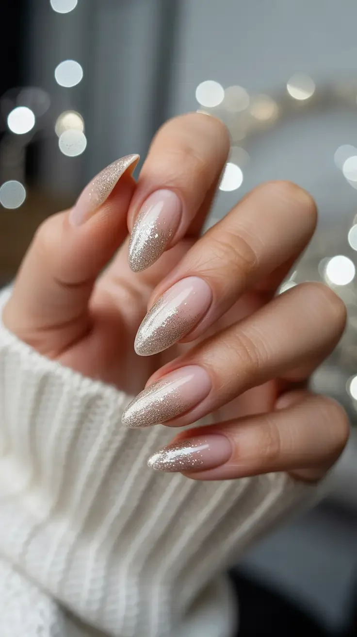 21 Glass Effect Nails with Subtle Sparkle