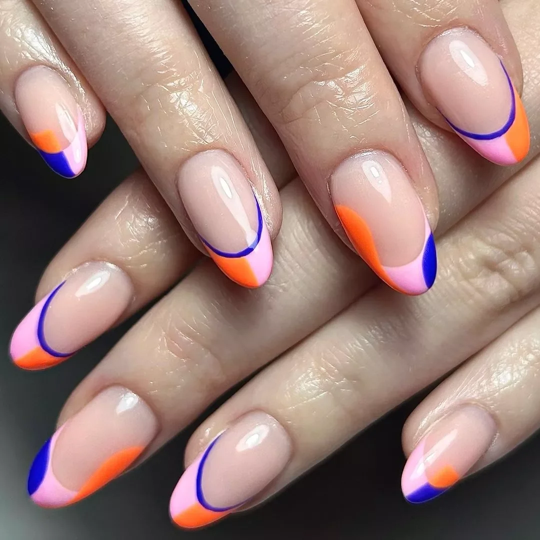 30 Modern Fall French Tips With Creative Nail Designs