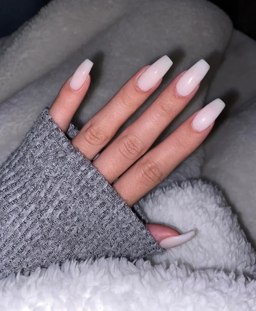 25 Milky White Nails For Minimal Chic Style