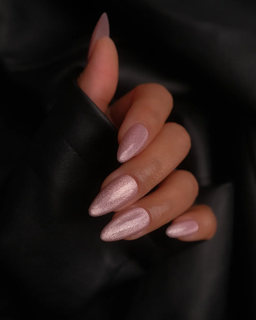 21 Glass Effect Nails with Subtle Sparkle
