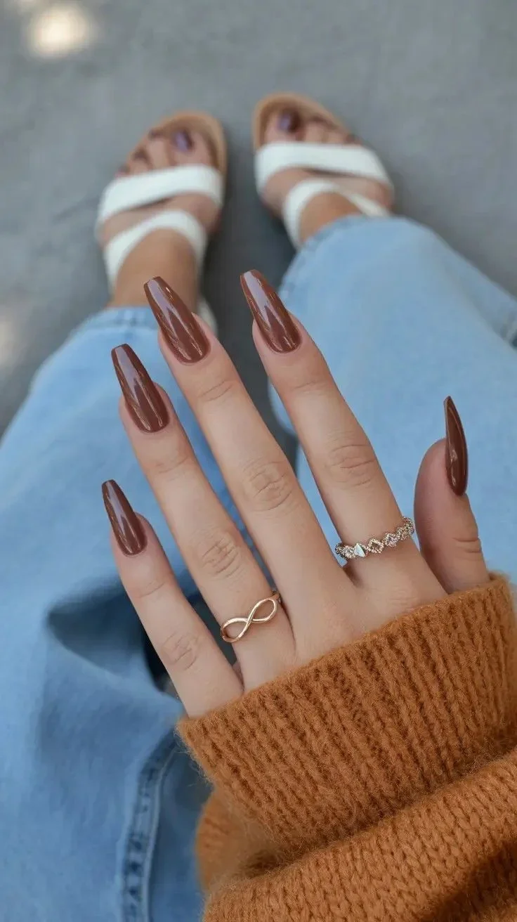 Chocolate Brown Fall Nails 2026 Designs: 29 Trendy Ideas