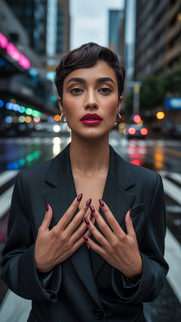 22 Dark Cherry Nails for Fall Season That Make Every Autumn Outfit Feel More Elegant