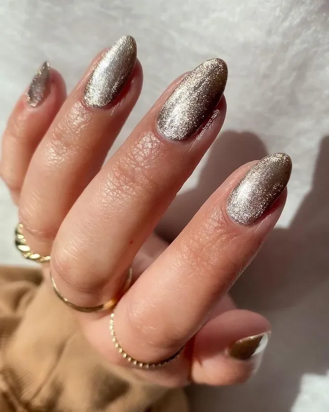 24 Velvet Nails With Luxurious Shimmer Effect Finish For Fall