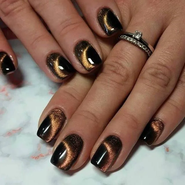 27 Chrome Cat Eye Fall Nails 2026 Ideas for a Chic Seasonal Manicure
