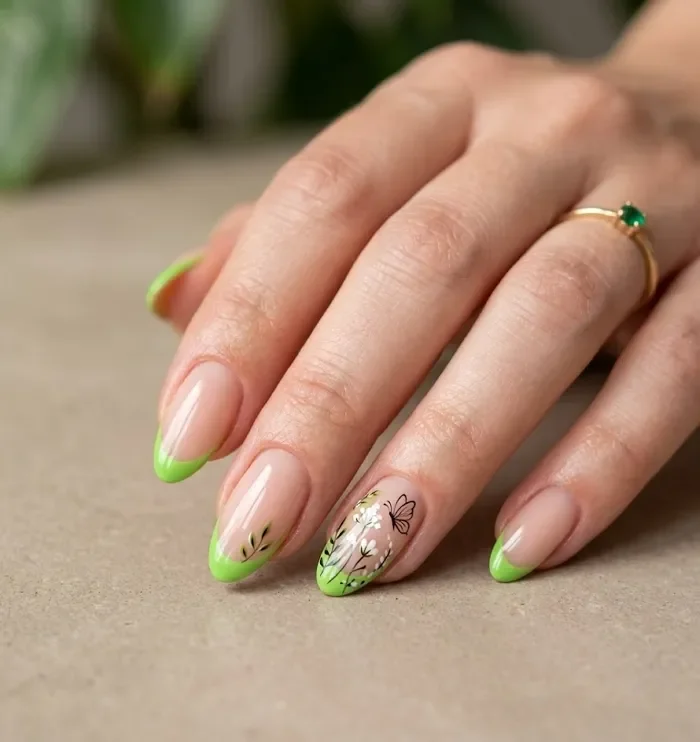 30 Modern Fall French Tips With Creative Nail Designs