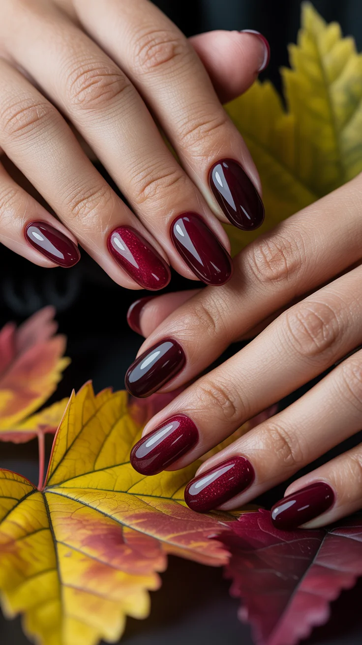 23 Fall Glass Gel Nails That Will Make Your Autumn Manicure Glow