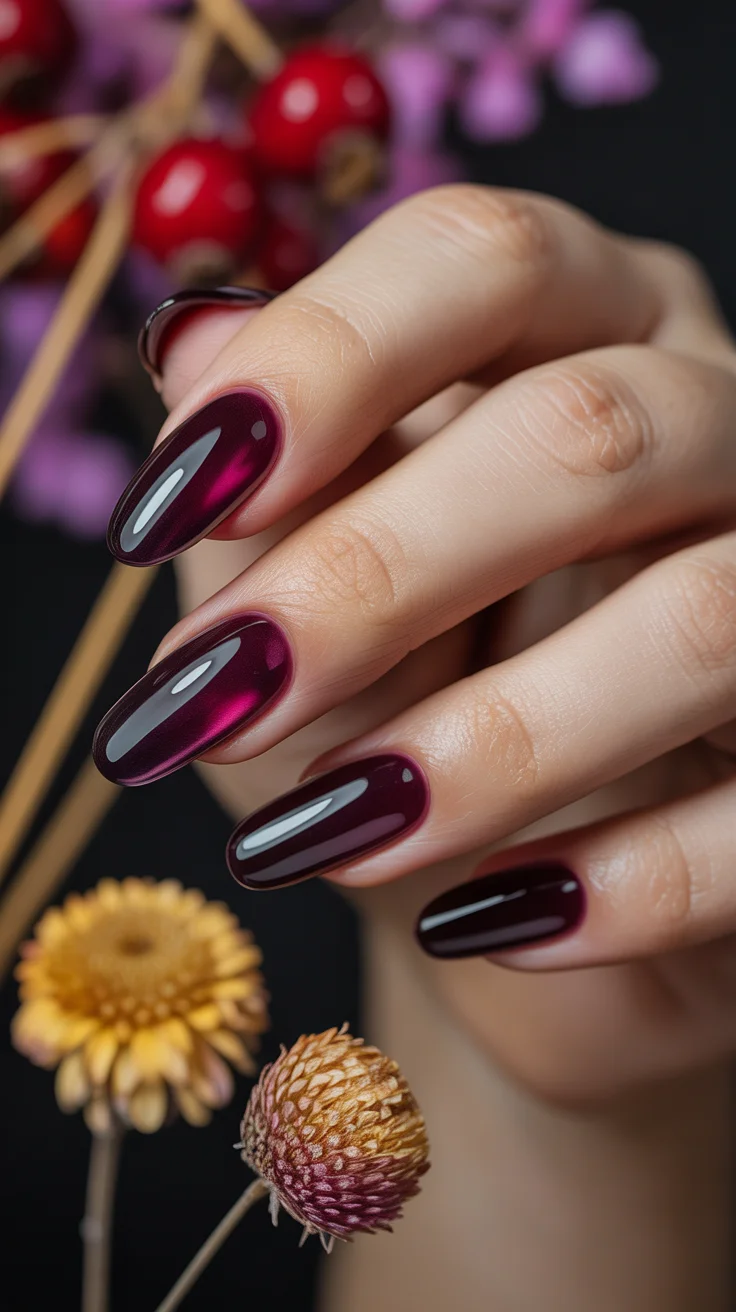 23 Fall Glass Gel Nails That Will Make Your Autumn Manicure Glow
