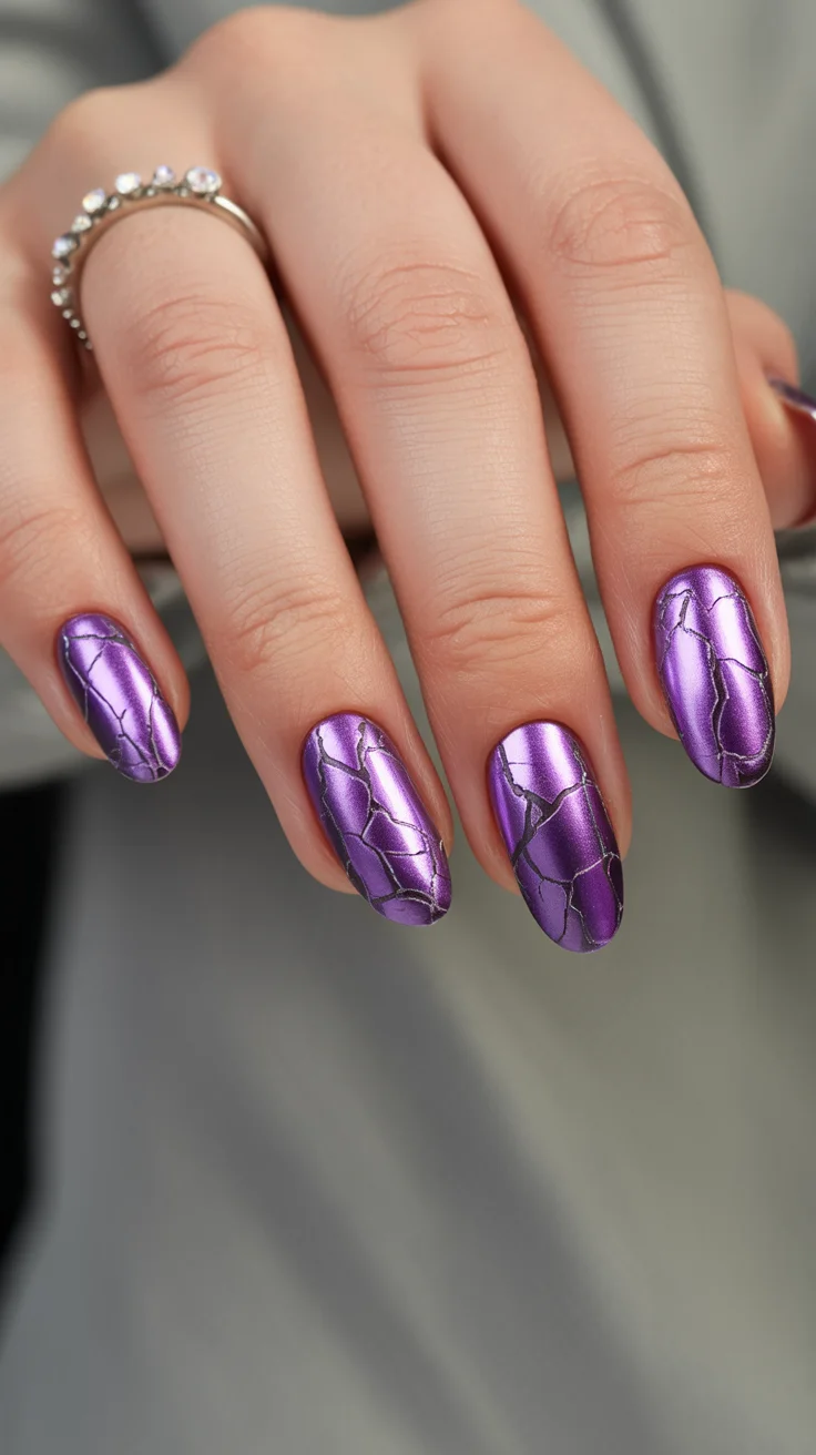 23 Fall Glass Gel Nails That Will Make Your Autumn Manicure Glow