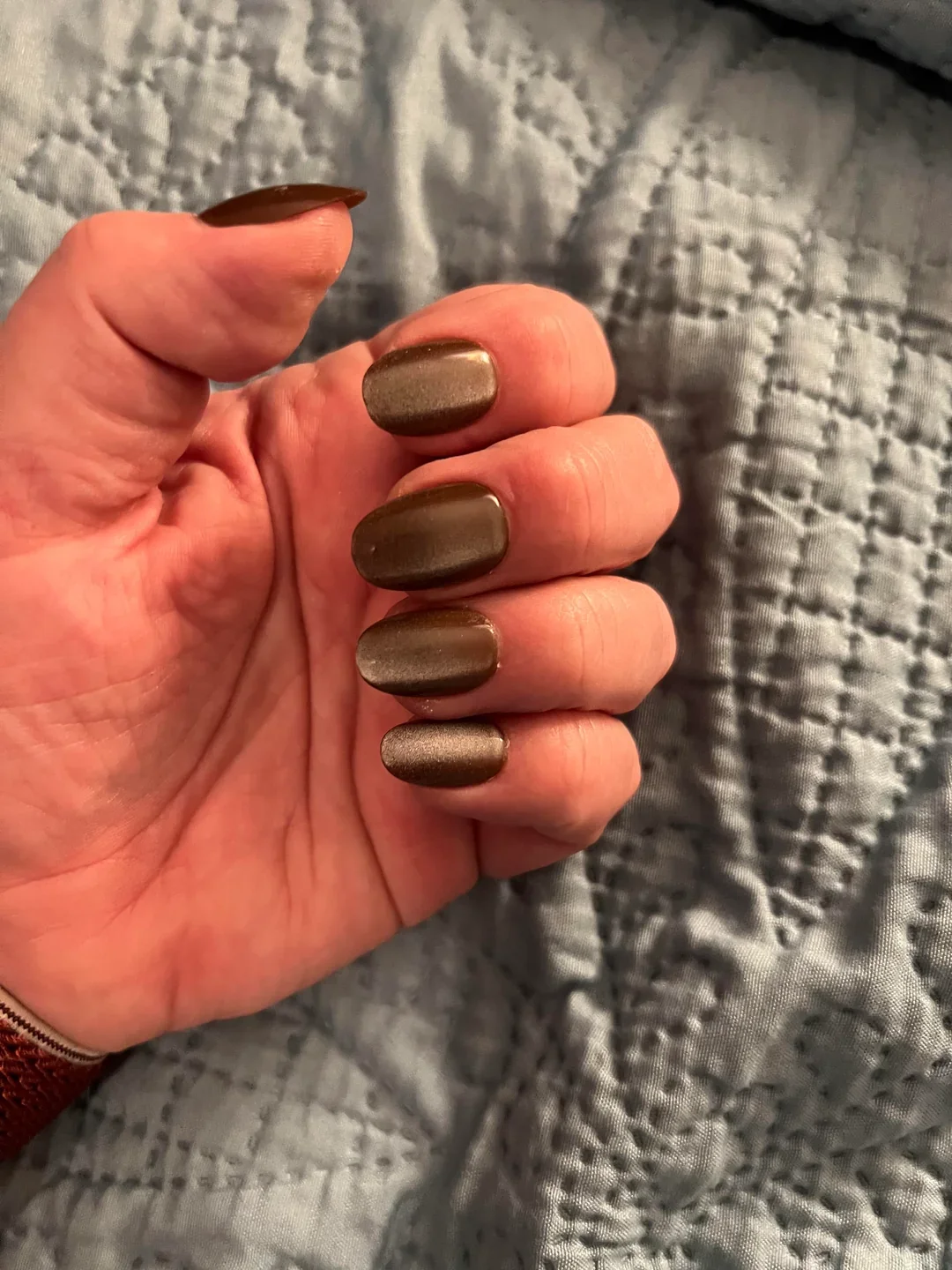 24 Velvet Nails With Luxurious Shimmer Effect Finish For Fall