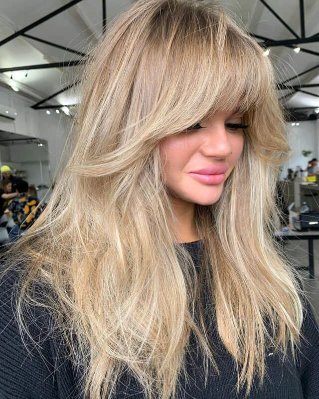21 Birkin Bangs for Long Hair to Refresh Your Look