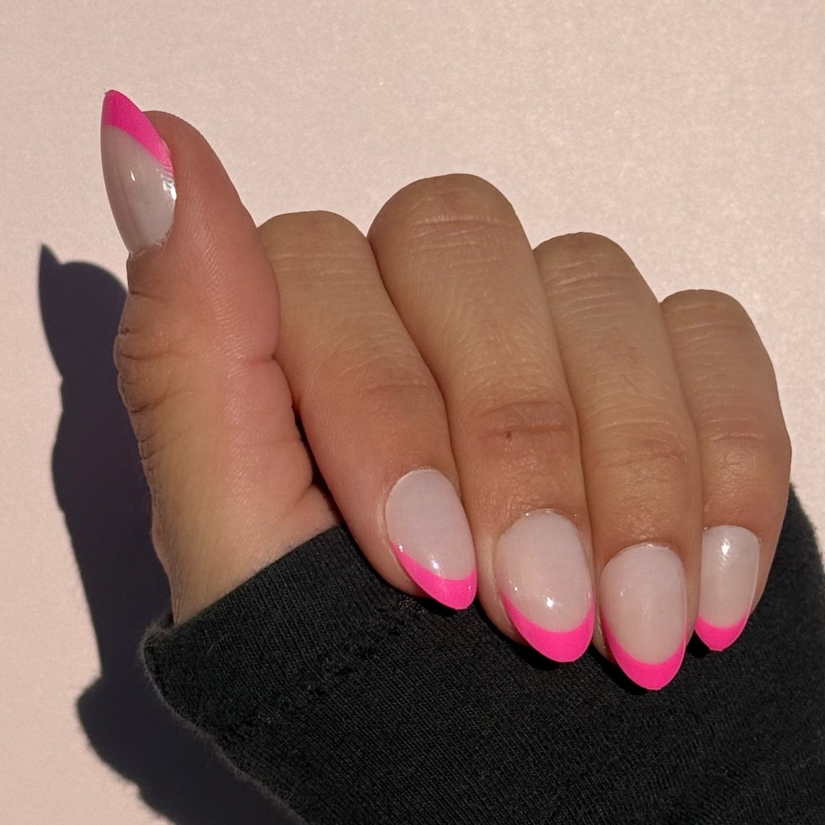Vibrant Hot Pink French Vibrant Hot Pink French — Pink French Tip Nails