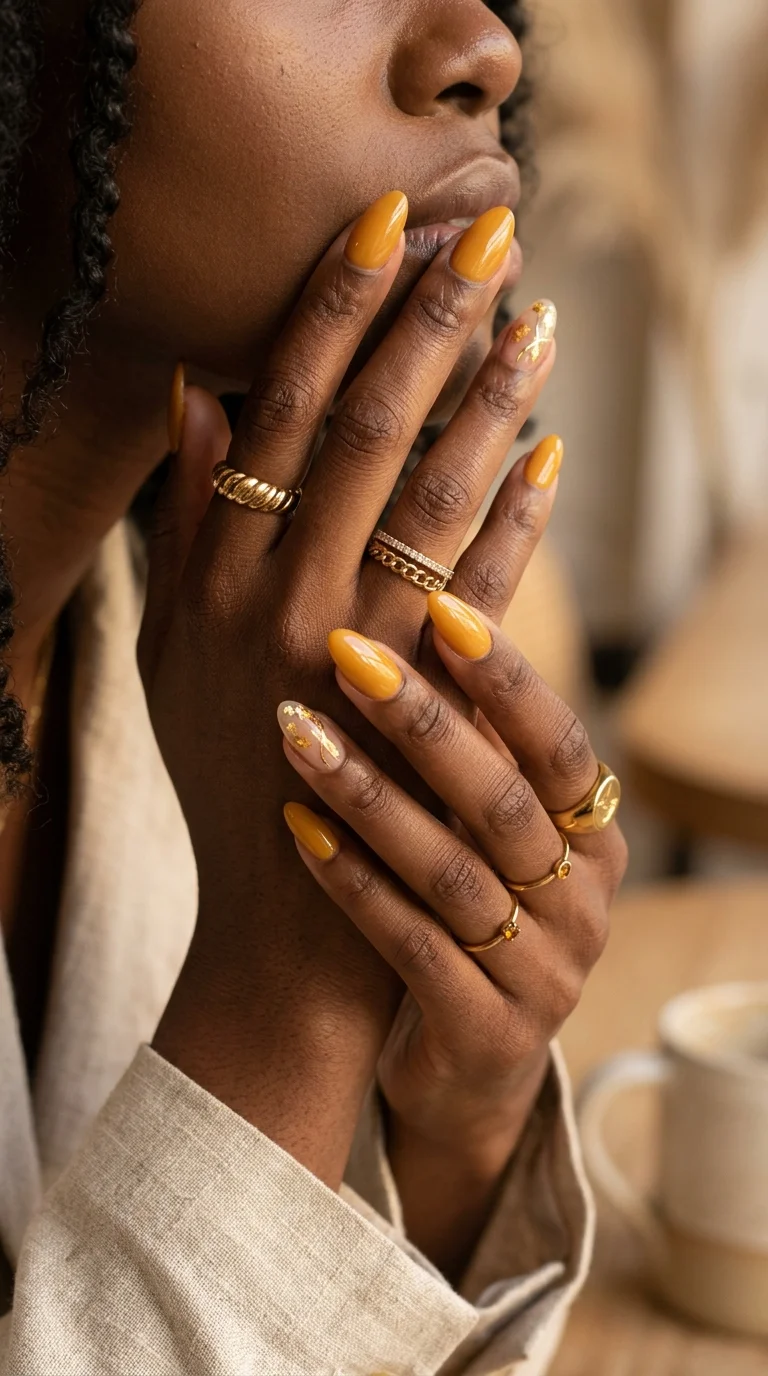 15 Stunning Yellow Nail Design for Dark Skin Tone That Glow Beautifully