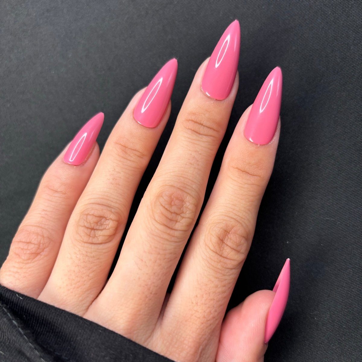 BUBBLEGUM BAE: Long Pink Stiletto Press On Nails | Lavaa Beauty