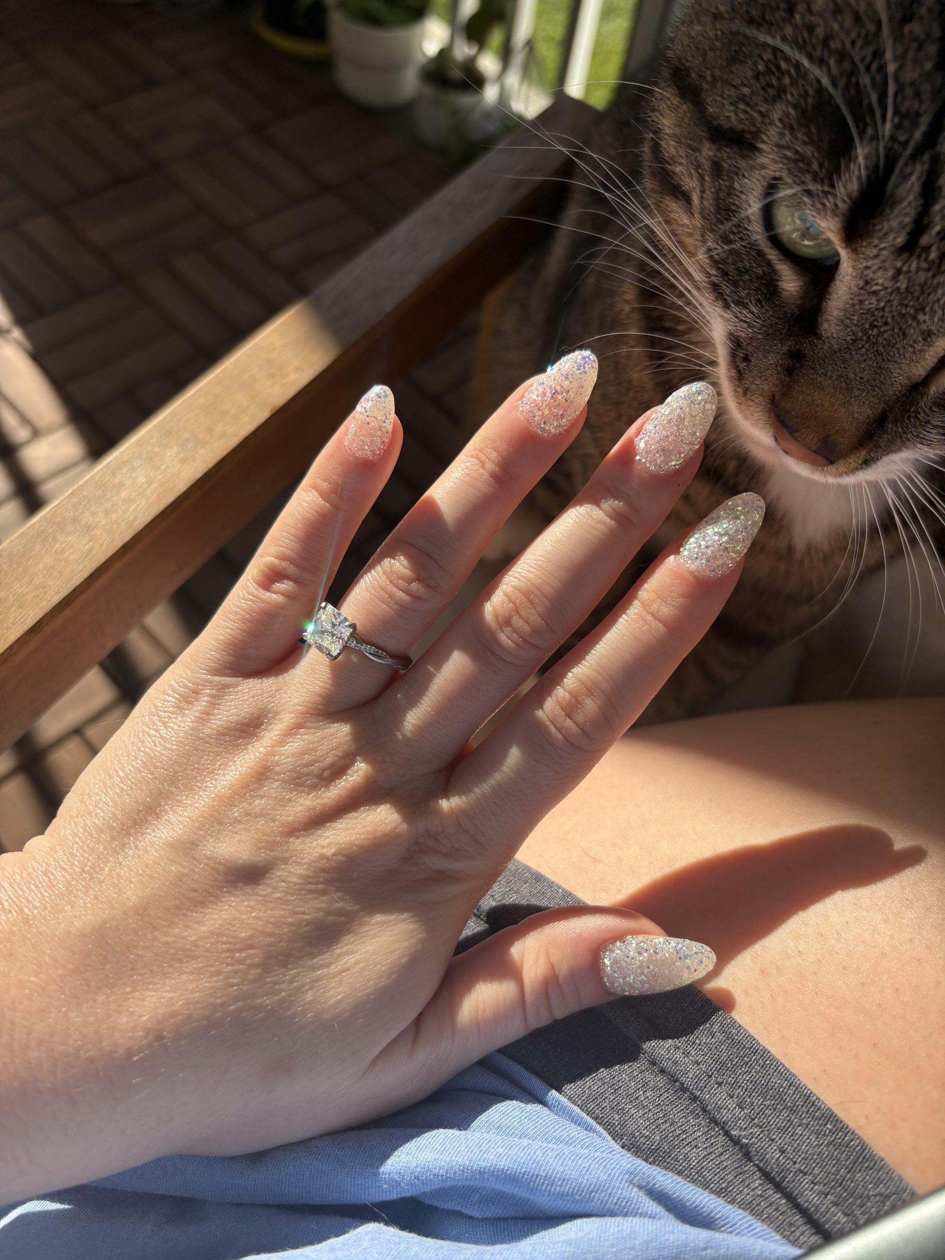 Glitter Visual Idea — Bachelorette Nails