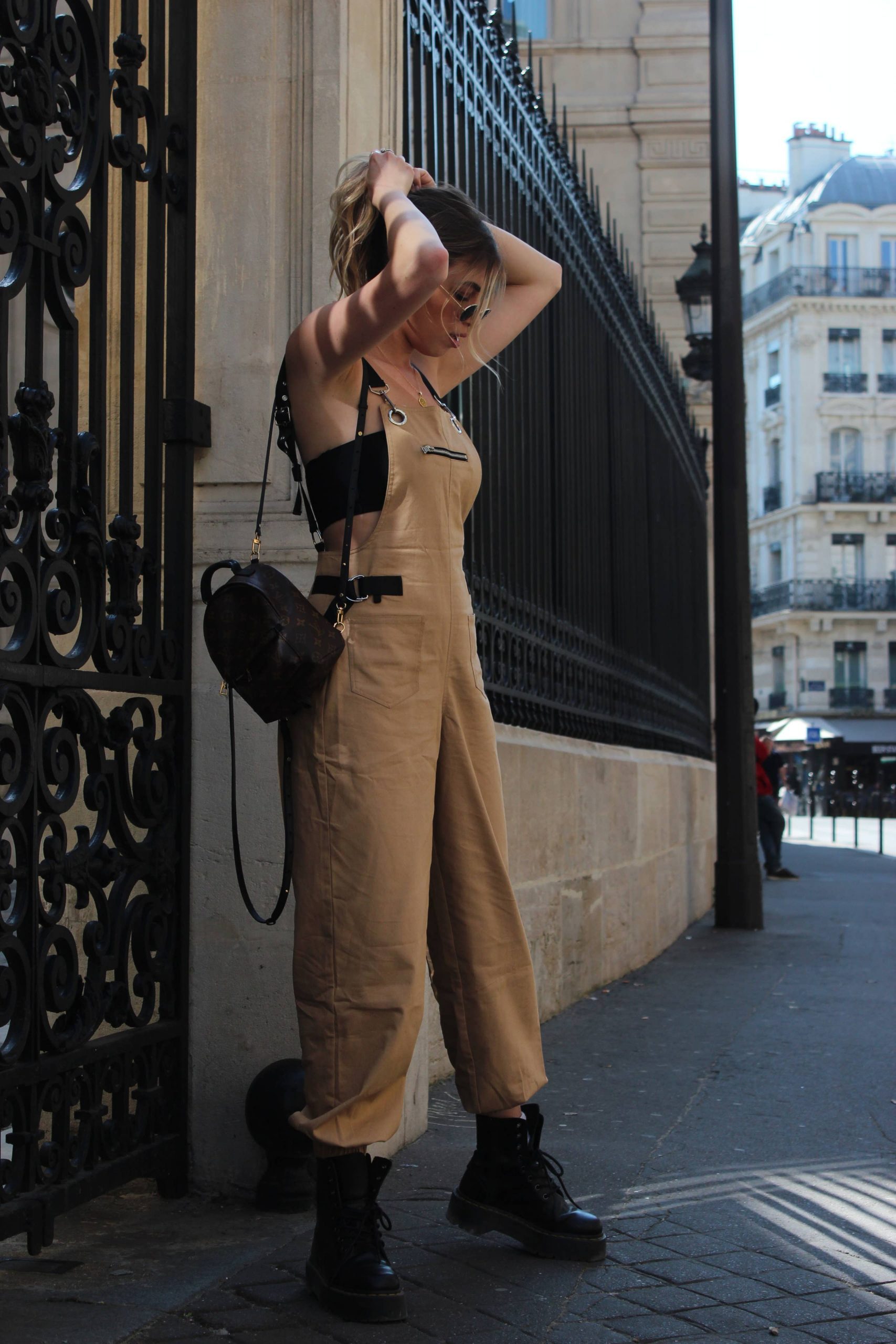 Wide-Leg Overalls with Combat Boots Wide-Leg Overalls with Combat Boots — Tomboy Outfits