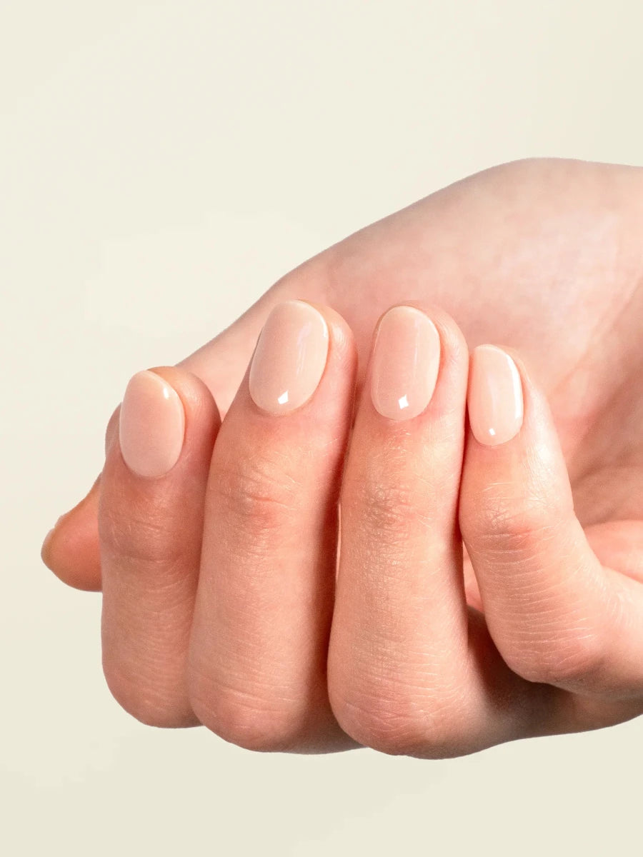 Sheer Neutral Nude Short Oval Sheer Neutral Nude Short Oval — Clean Girl Nails