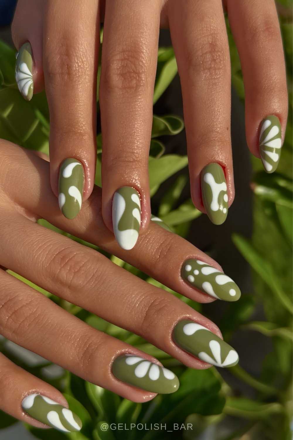 Visual Idea — Olive Green Nails