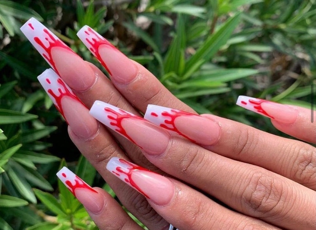 Extra Long Square Visual Idea — Acrylic Nails