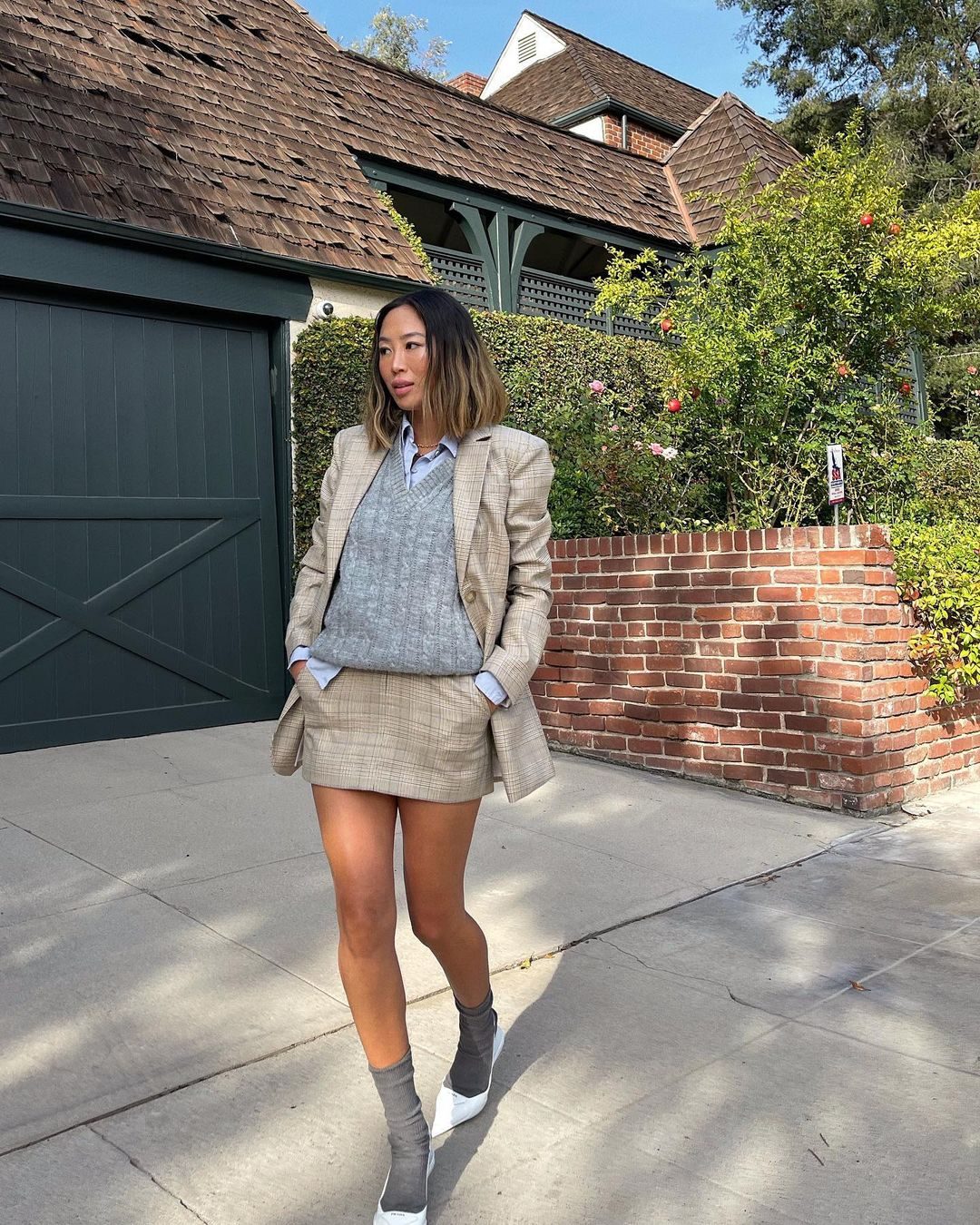 Preppy Polish: Plaid Set with Sweater Vest and Collared Shirt Preppy Polish: Plaid Set with Sweater Vest and Collared Shirt — Business Casual Outfits