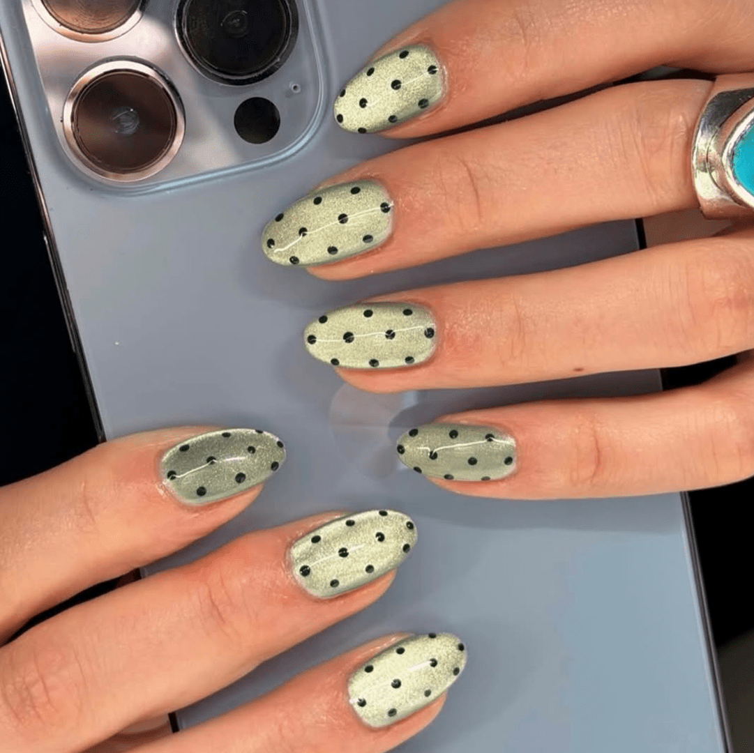Matte Visual Idea — Green Nails