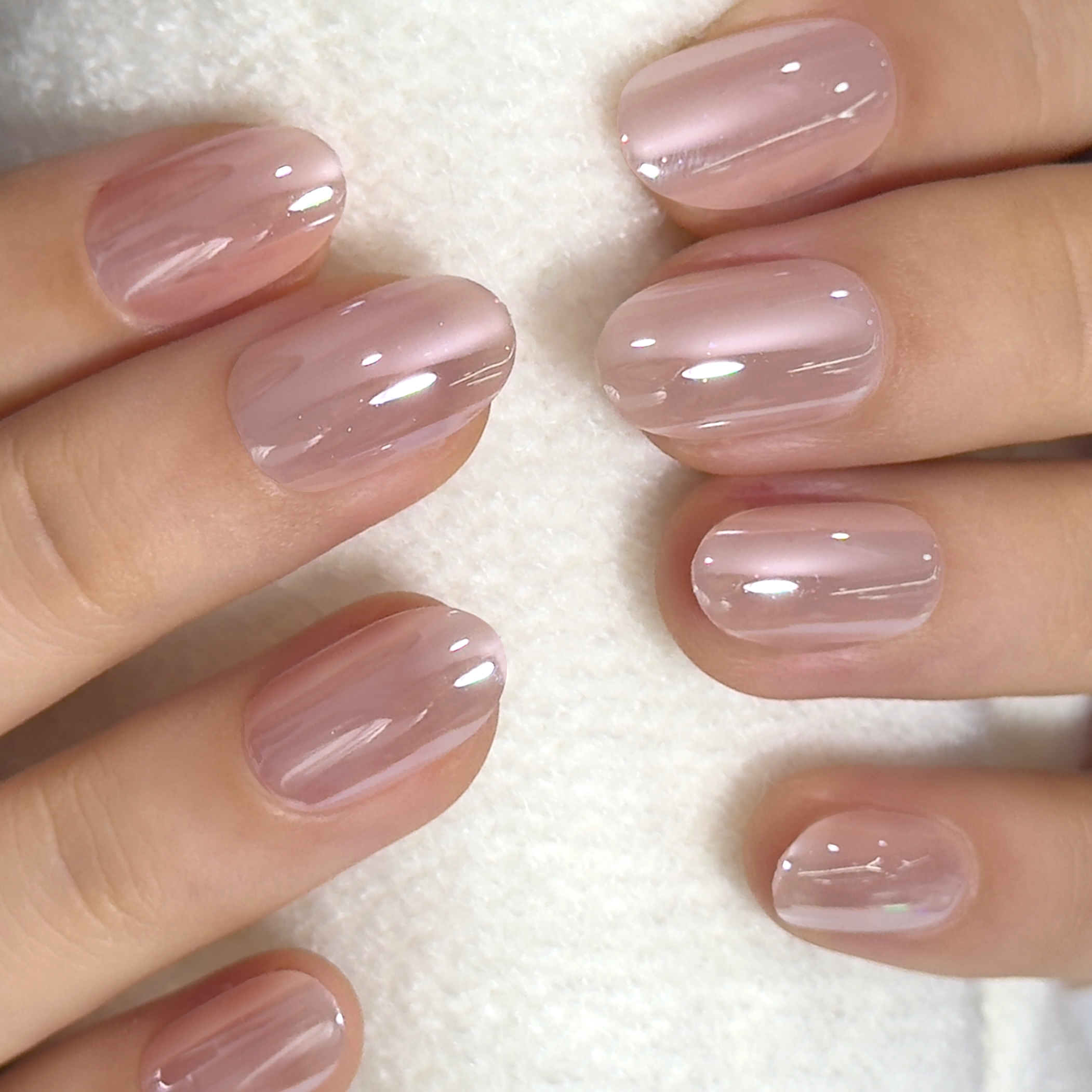 Jelly Iridescent Shimmer Visual Idea Jelly Iridescent Shimmer Visual Idea — Oval Nails