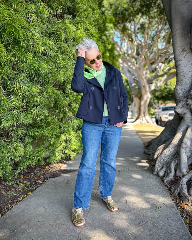 Casual Navy Peacoat with Blue Jeans Casual Navy Peacoat with Blue Jeans — Blue Outfits