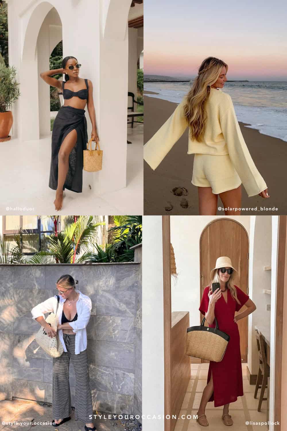 Chic Beach Aesthetic: Black Bikini and Wrap Skirt Chic Beach Aesthetic: Black Bikini and Wrap Skirt — Aesthetic Outfits