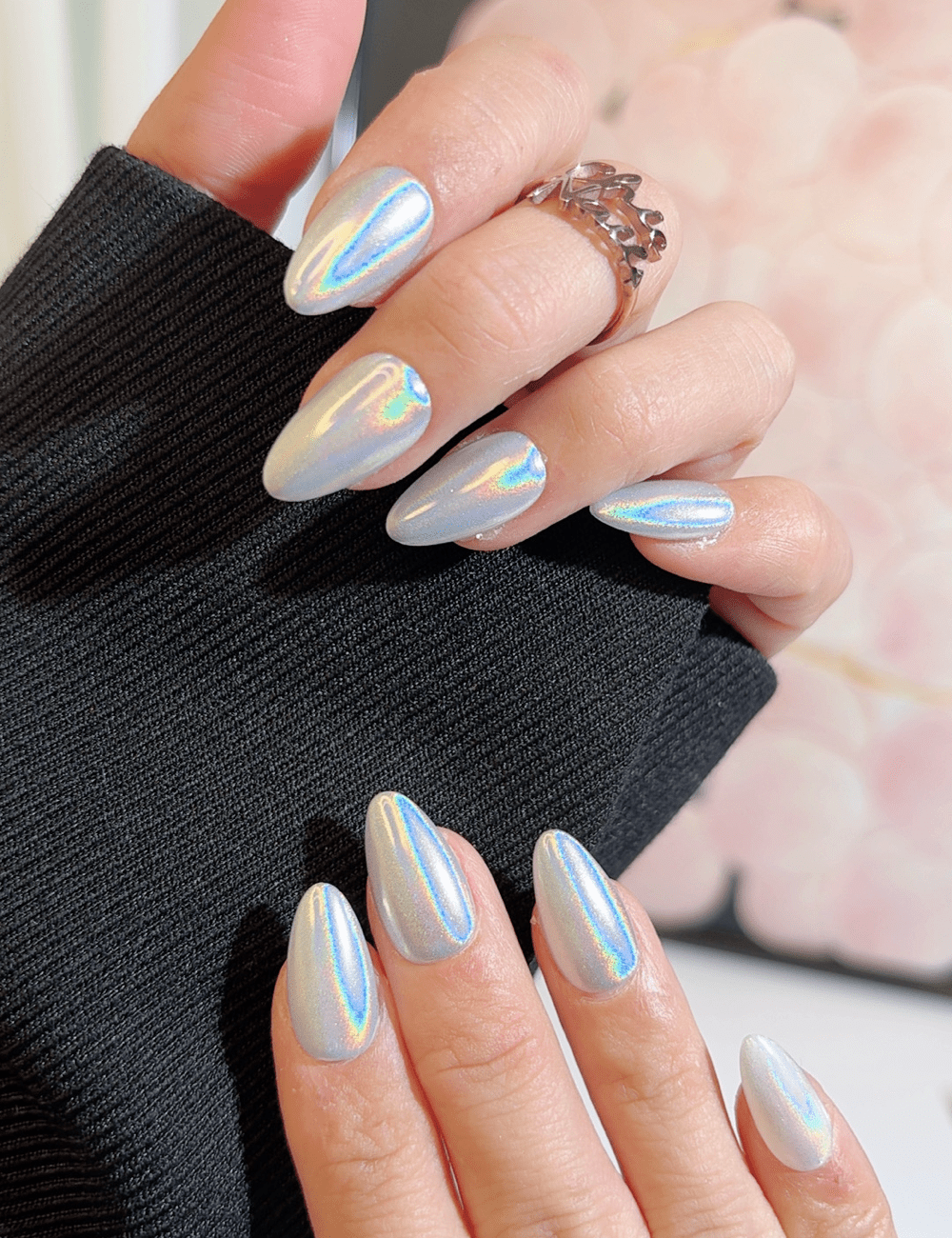 Bright White Holographic Chrome Bright White Holographic Chrome — Holographic Nails