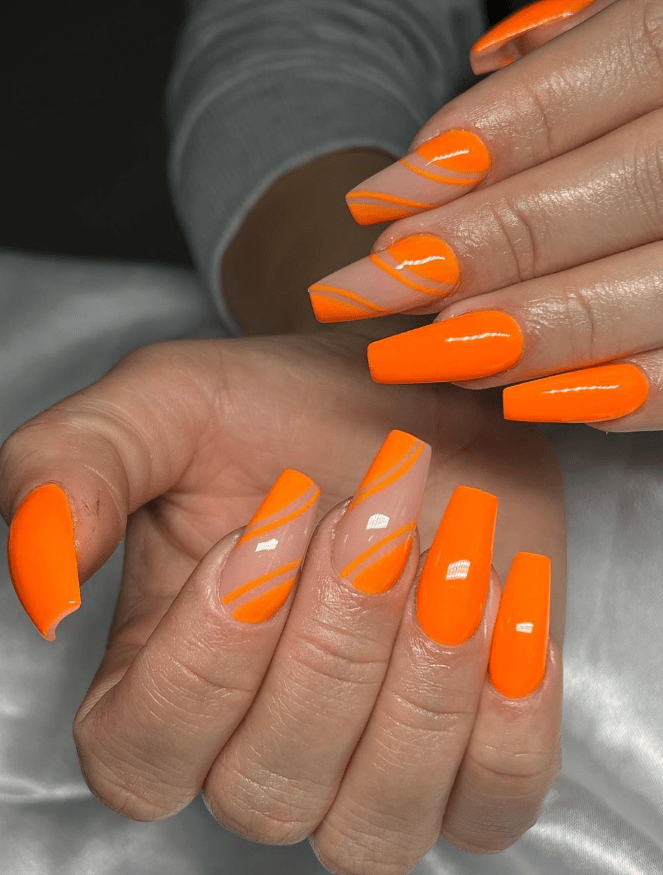 Visible Visual Idea — Orange Nails