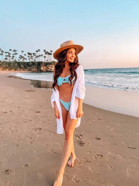 Bikini and Sheer Cover-Up for Beach Relaxation Bikini and Sheer Cover-Up for Beach Relaxation — Vacation Outfits