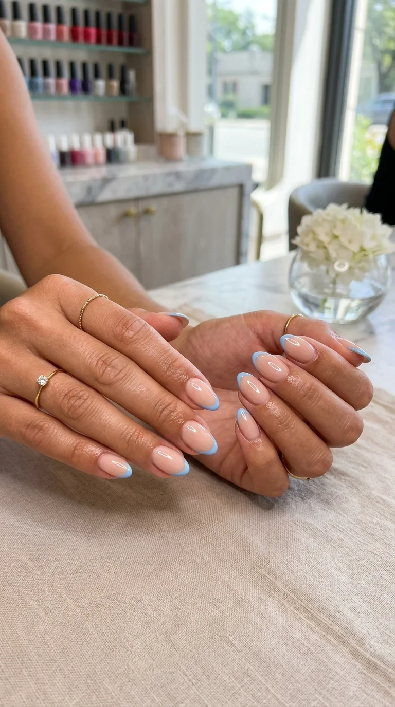 Glossy Visual Idea — Simple Short Nails