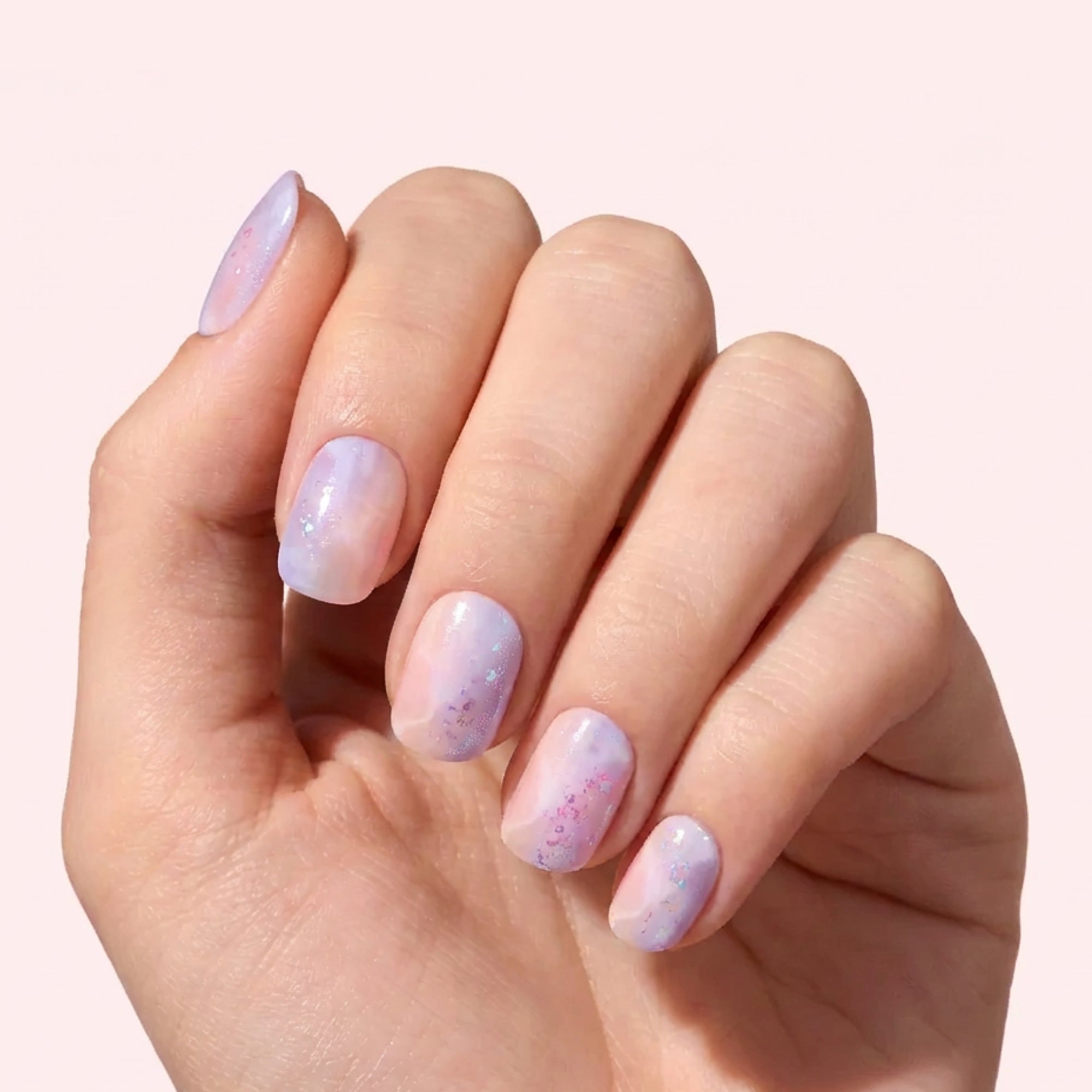 Glossy With Shimmer Visual Idea Glossy With Shimmer Visual Idea — Quinceanera Nails