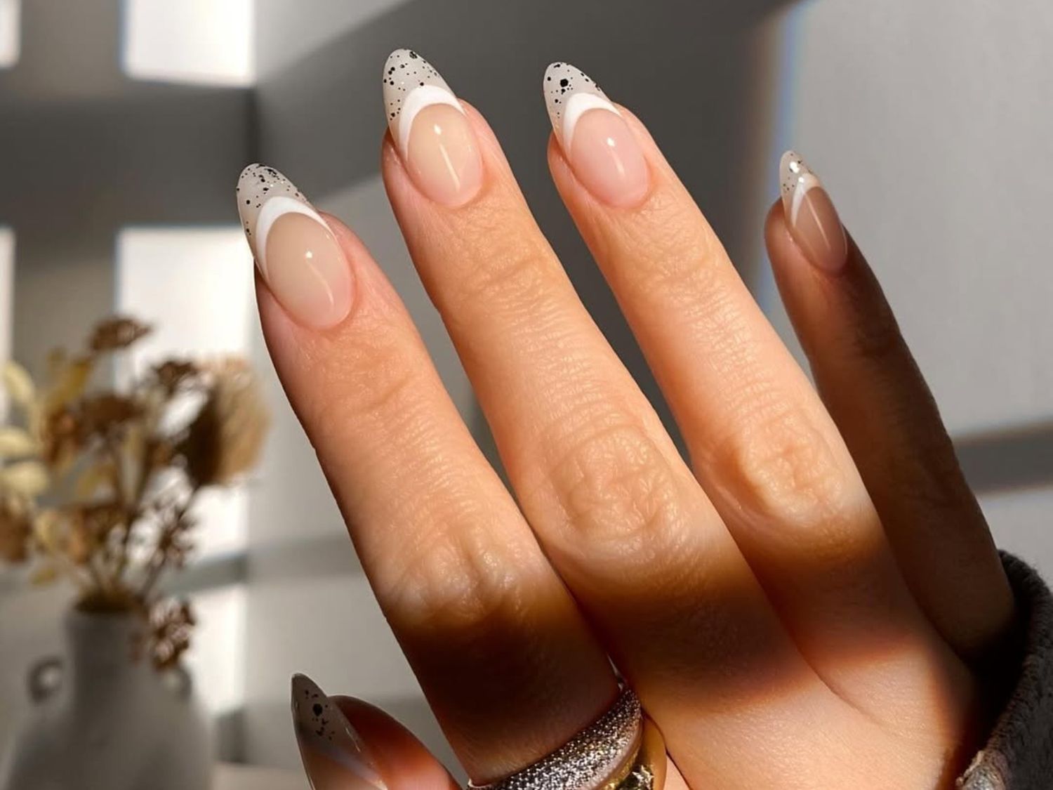 Speckled French Tips Visual Idea Speckled French Tips Visual Idea — Easy Nail Designs