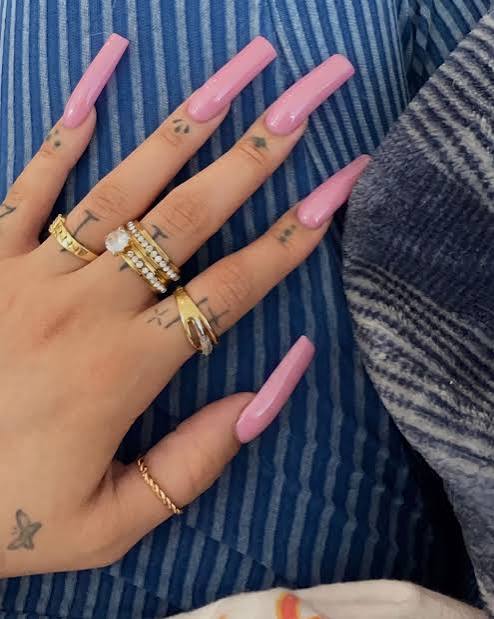 Visual Idea — Long Square Nails