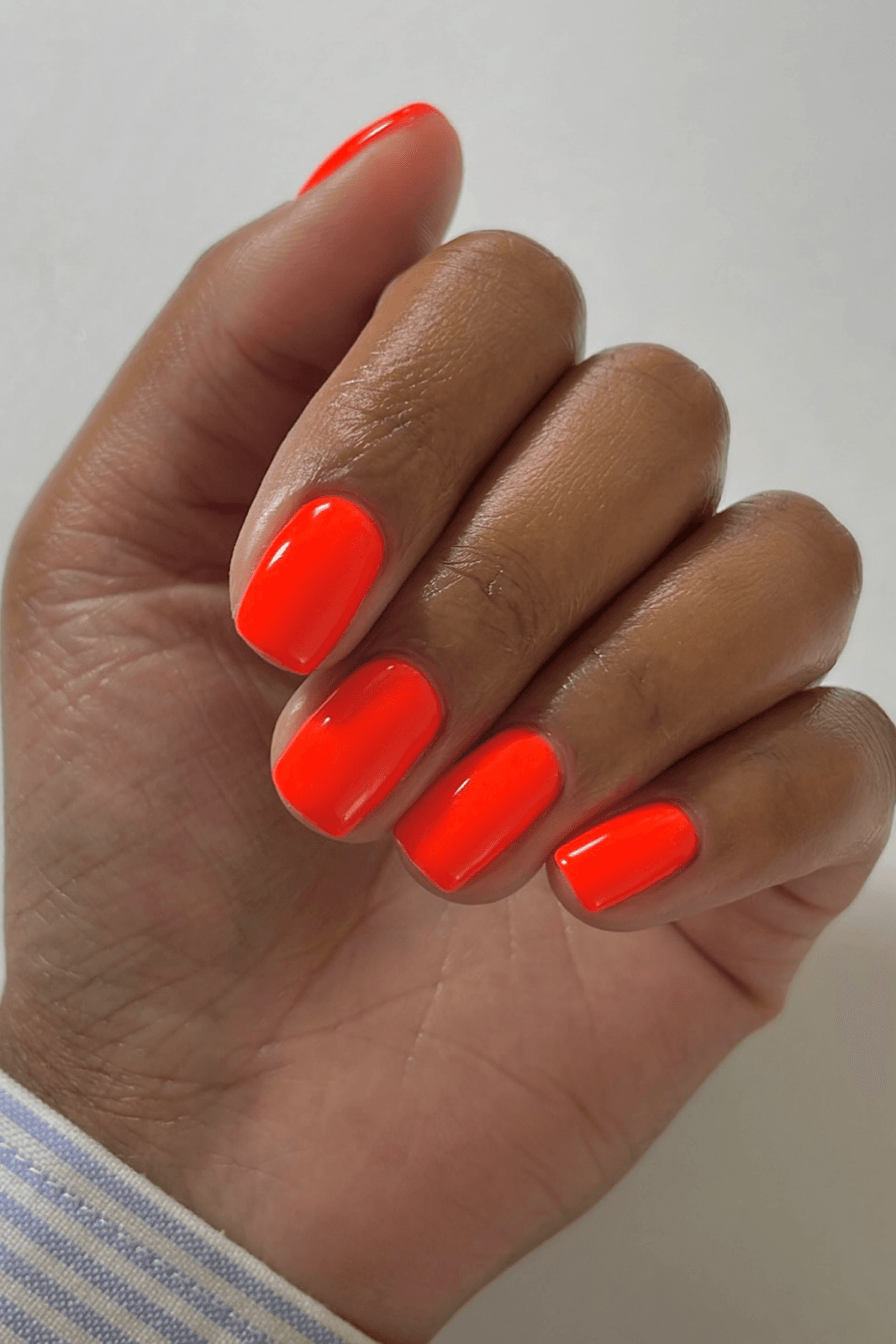 High Gloss Visual Idea — Orange Nails