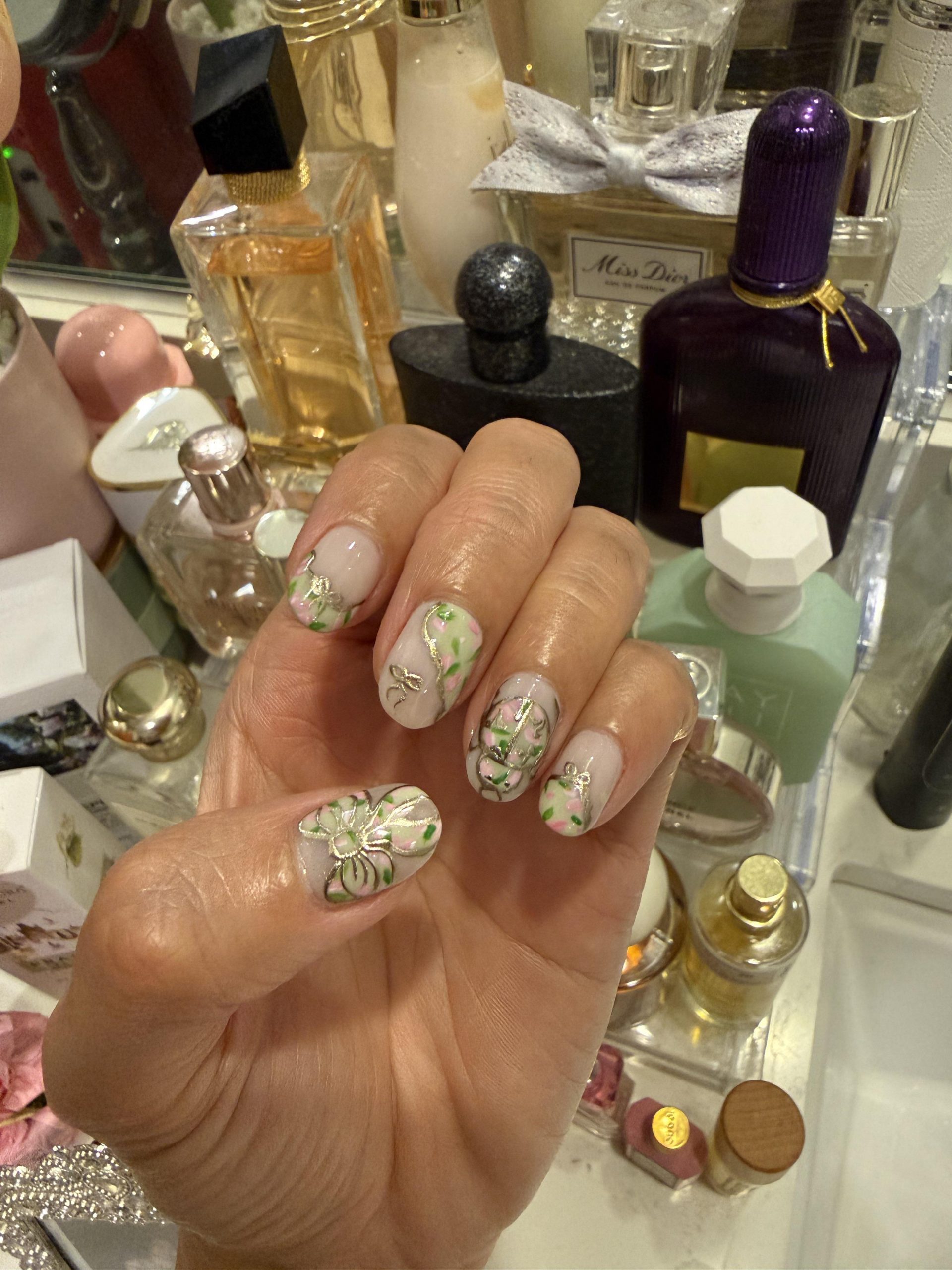 Classic French with a Gold Glitter Twist Classic French with a Gold Glitter Twist — Date Night Nails