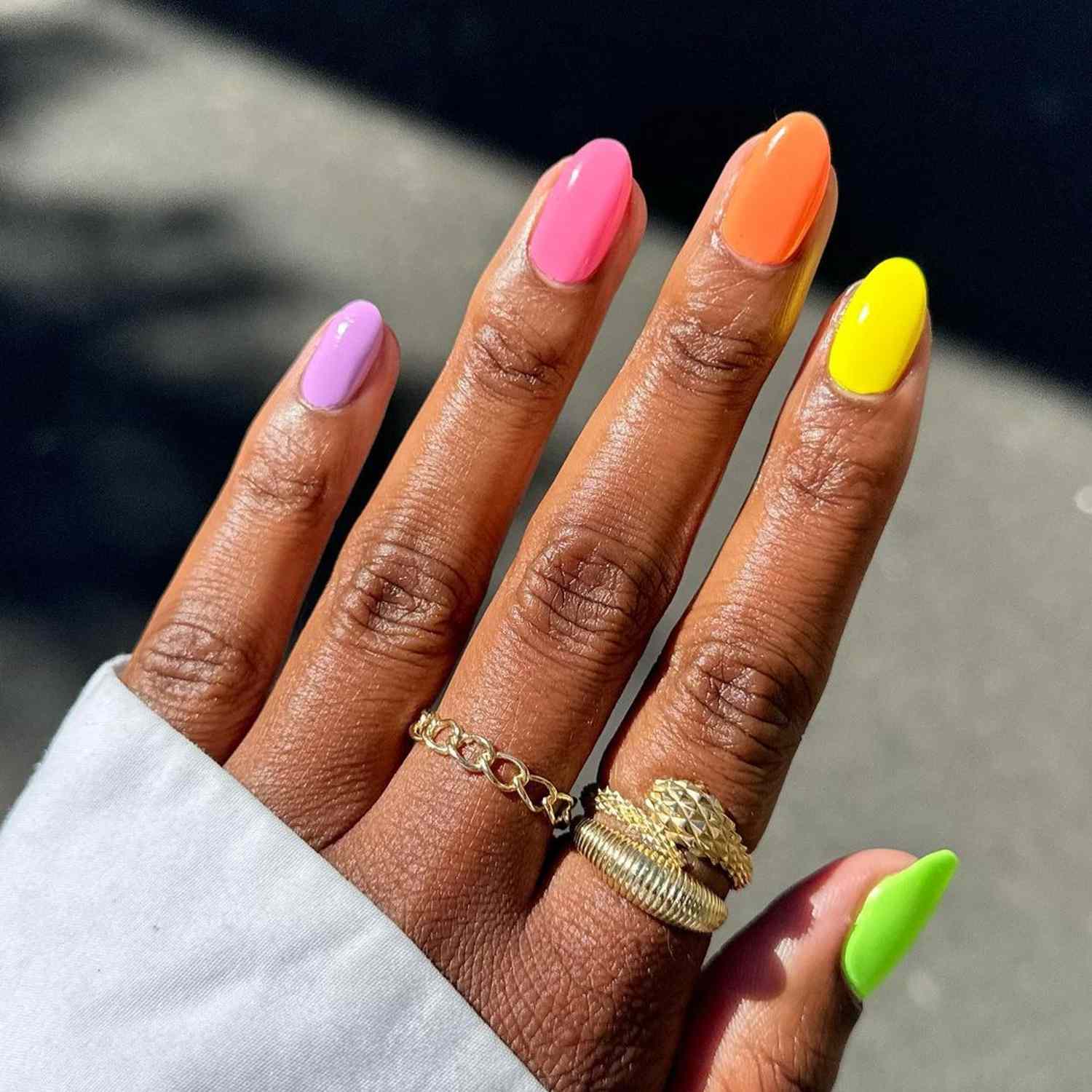 Solid Neon Colors Visual Idea — Neon Nails