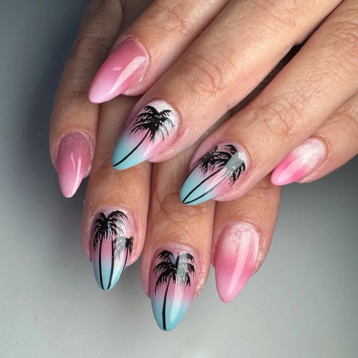 Glossy Glitter Visual Idea Glossy Glitter Visual Idea — Tropical Nails