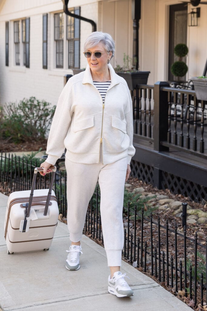 Zip-Up Jacket and Joggers for Comfortable Transit — Travel Outfits
