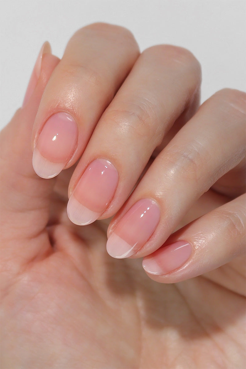 Short and Sweet Sheer Pink French Short and Sweet Sheer Pink French — Clear Nails