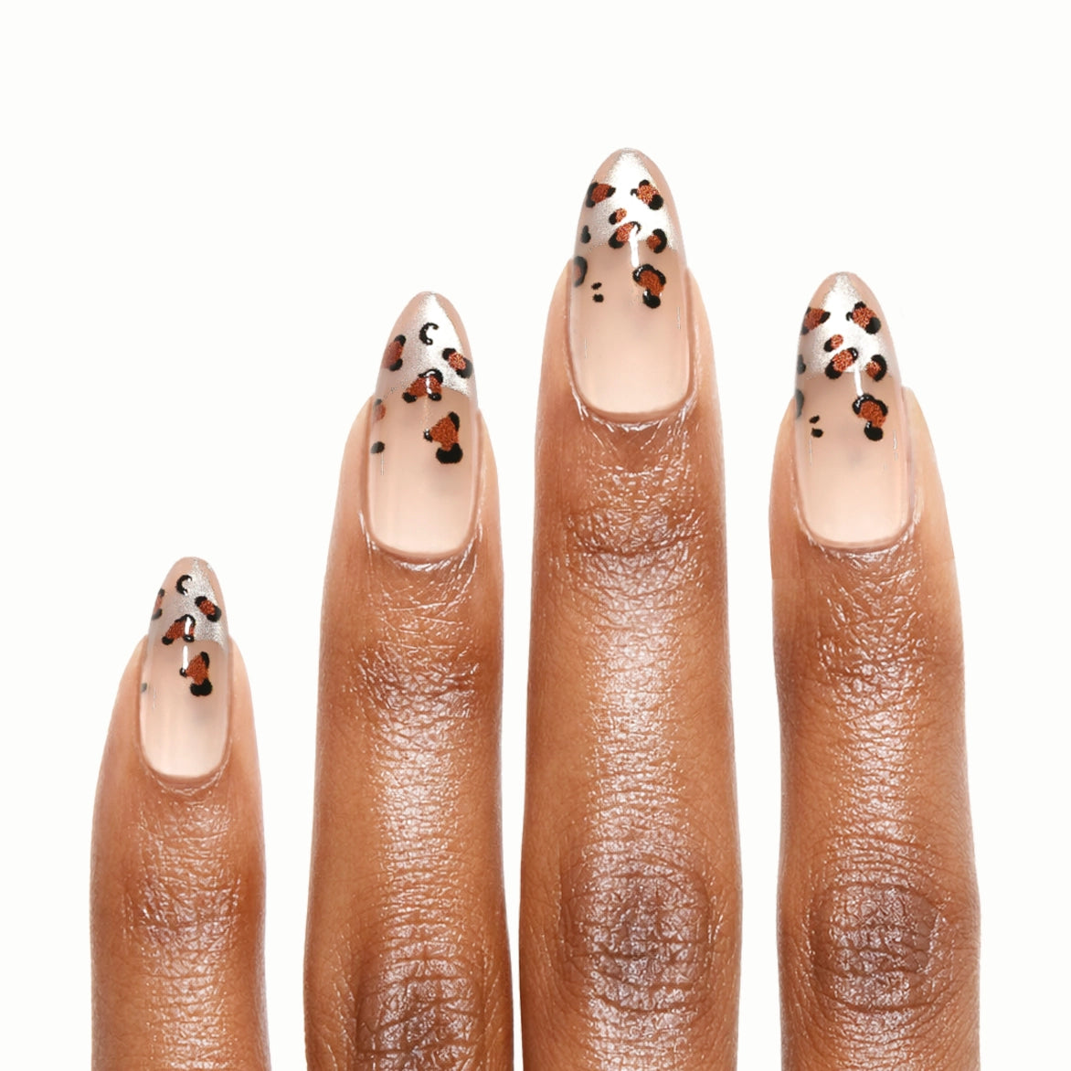Minimalist Decal Leopard Nails Minimalist Decal Leopard Nails — Leopard Print Nails