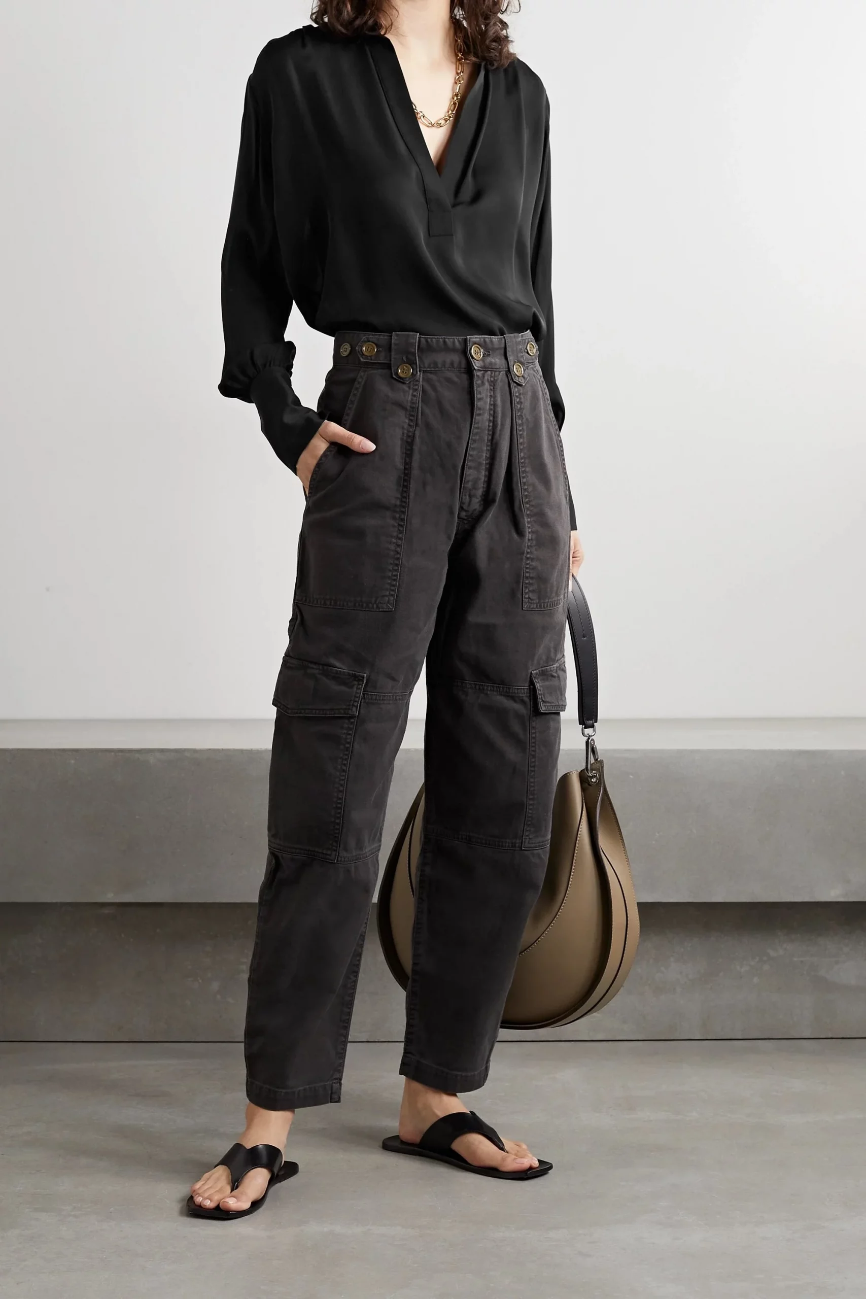 Silk Blouse and Cargo Pants for Elevated Casual Silk Blouse and Cargo Pants for Elevated Casual — Casual Outfits